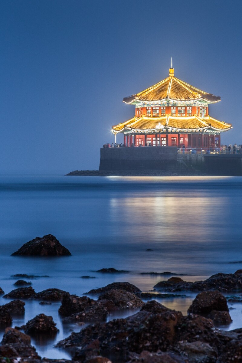 青島棧橋夜景