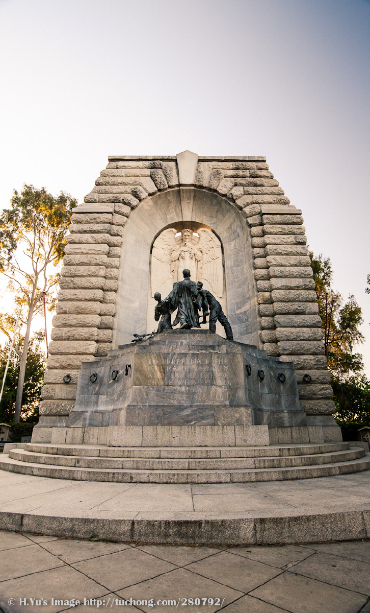 阿德莱德-街边一战纪念碑,虽然人家只有几十人参战.