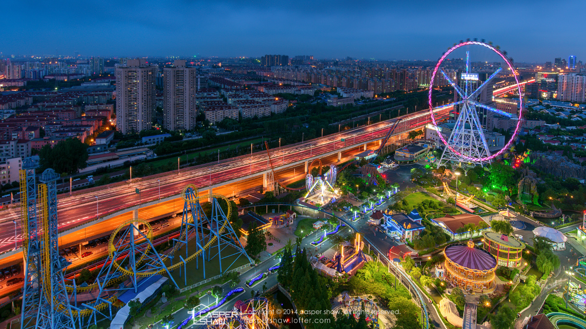 好多人都表示没见过这样全貌的锦江乐园