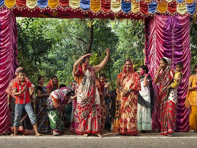 孟加拉国印度教洒红节8张