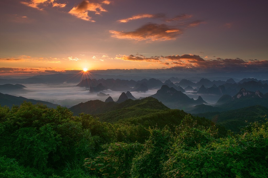 桂林尧山海拔图片