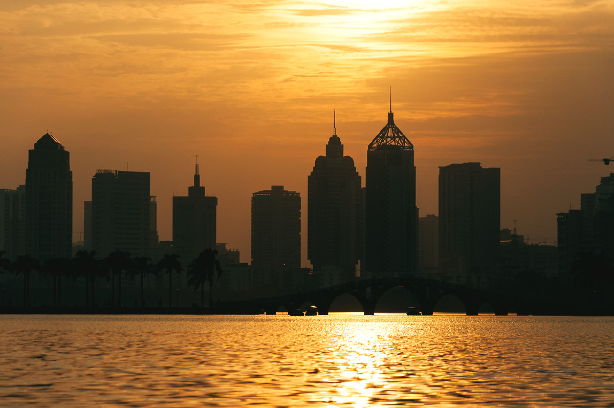 南湖剪影 - 南宁, 南湖, 夕阳, 城市 - 南湖剪影 - carl yim - 图虫