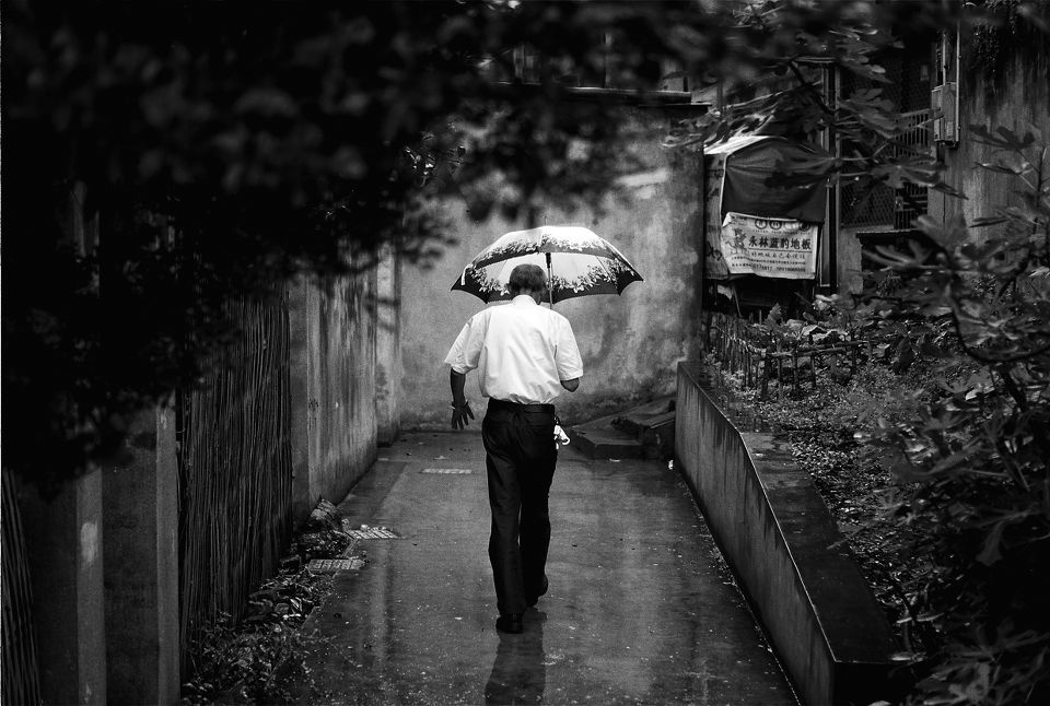 孤独离去 - sony, 扫街, 人文, evan, 上海, 黑白 - evan兄 - xiang