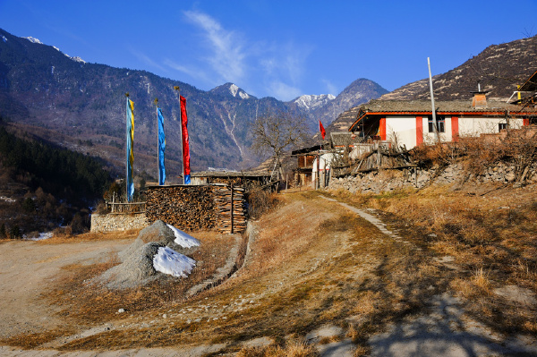 九寨沟荷叶寨老寨子.