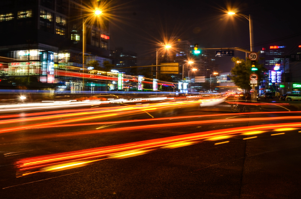 夜幕降临的大五道口