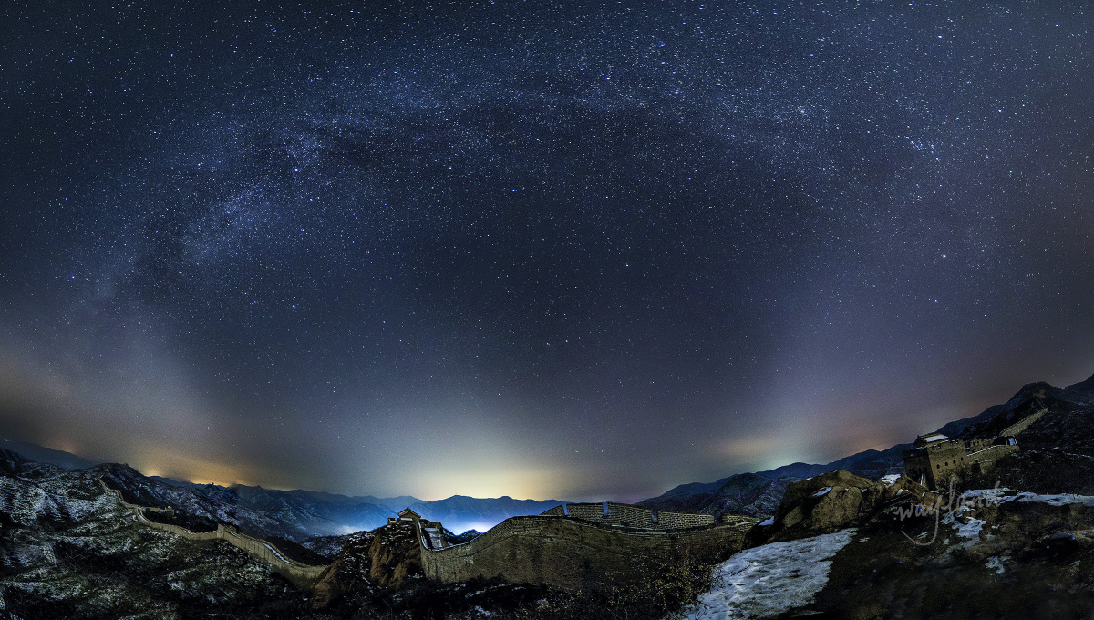 星河长城 - 长城, 夜景 - wayland - 图虫摄影网