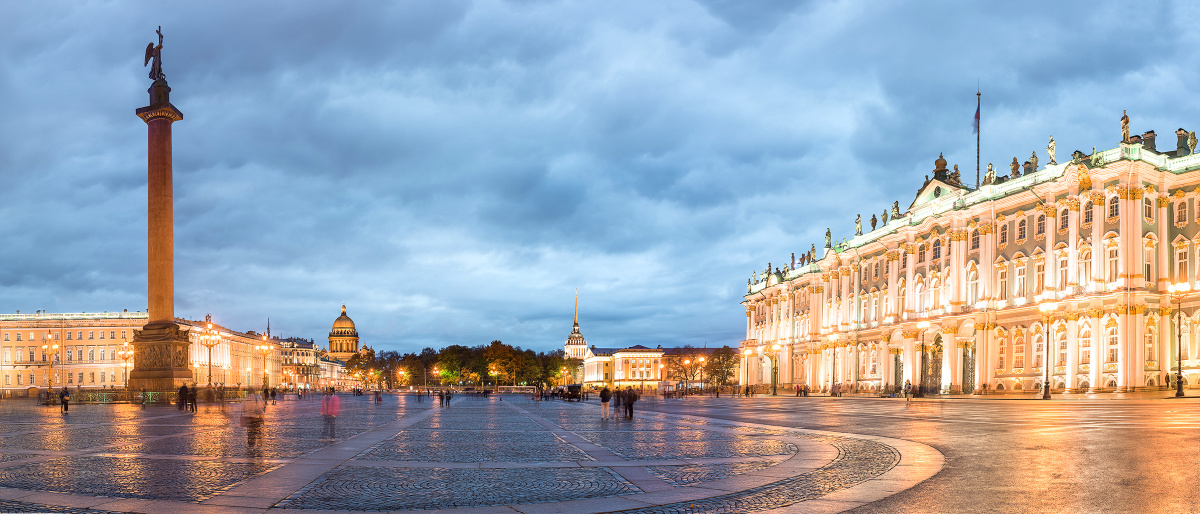雨后的冬宫广场(palace square) - 城市, 旅行, 圣彼得堡, 俄罗斯
