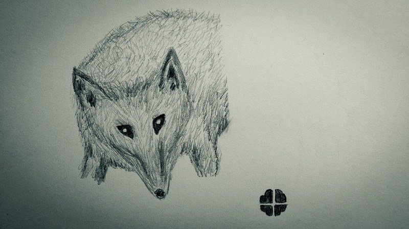 手绘小狼