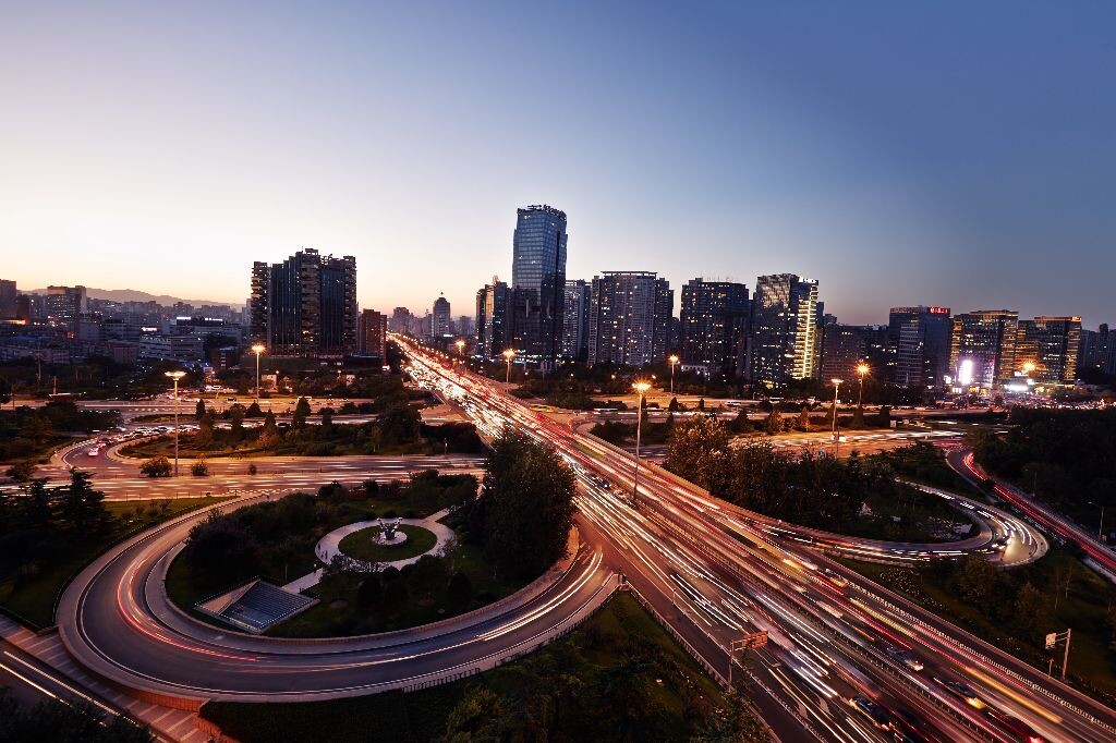 色彩斑斕三元橋 - 北京, 城市, 佳能, 夜景, 《影像視覺》2014年11月